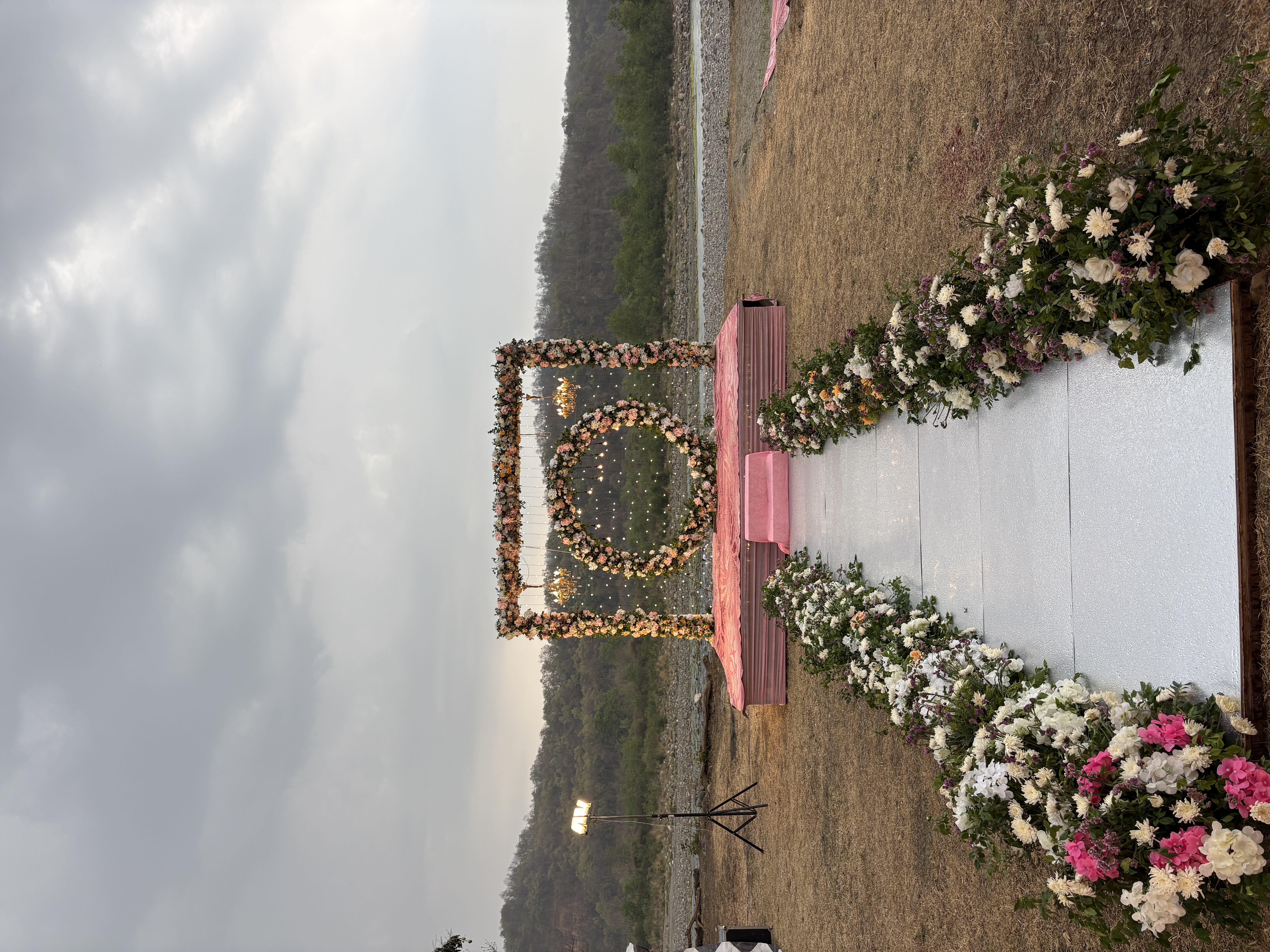 Riverside wedding photo at Corbett Wild Resort